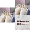 J-12 Cherry Diamond Removable Wearable Toe Nail Art Stickers Handmade Gel Toe Nail Tips For Women