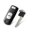 KEYYOU Fob 2/3/4 Buttons Smart Car Key Shell Case For Mazda 3 5 6 CX-5 CX-7 CX-9 MX-5 Miata RX-8 2006-2018