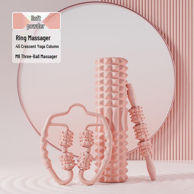 SanFan Yoga Foam Roller Set: Muscle Relaxation, Slim Calves, Wolf Tooth & Fascia Ball Massage Rollers.