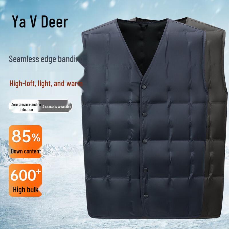 Yalu Herren 85% Daunen V-Ausschnitt Leichte Winterweste