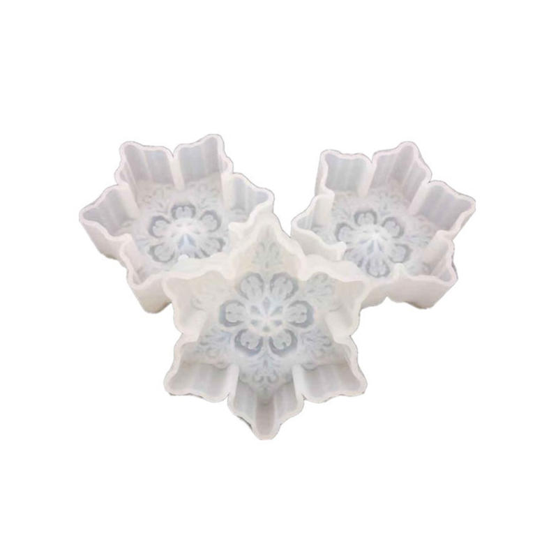 Christmas Silicone Snowflake Mold Candle Soap Diy Aromatherapy Plaster Candle Decorating Mould Candy Chocolate Making Tools