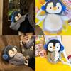 Little Penguin Cartoon Plush Girls Backpack With Interior Pocket For School