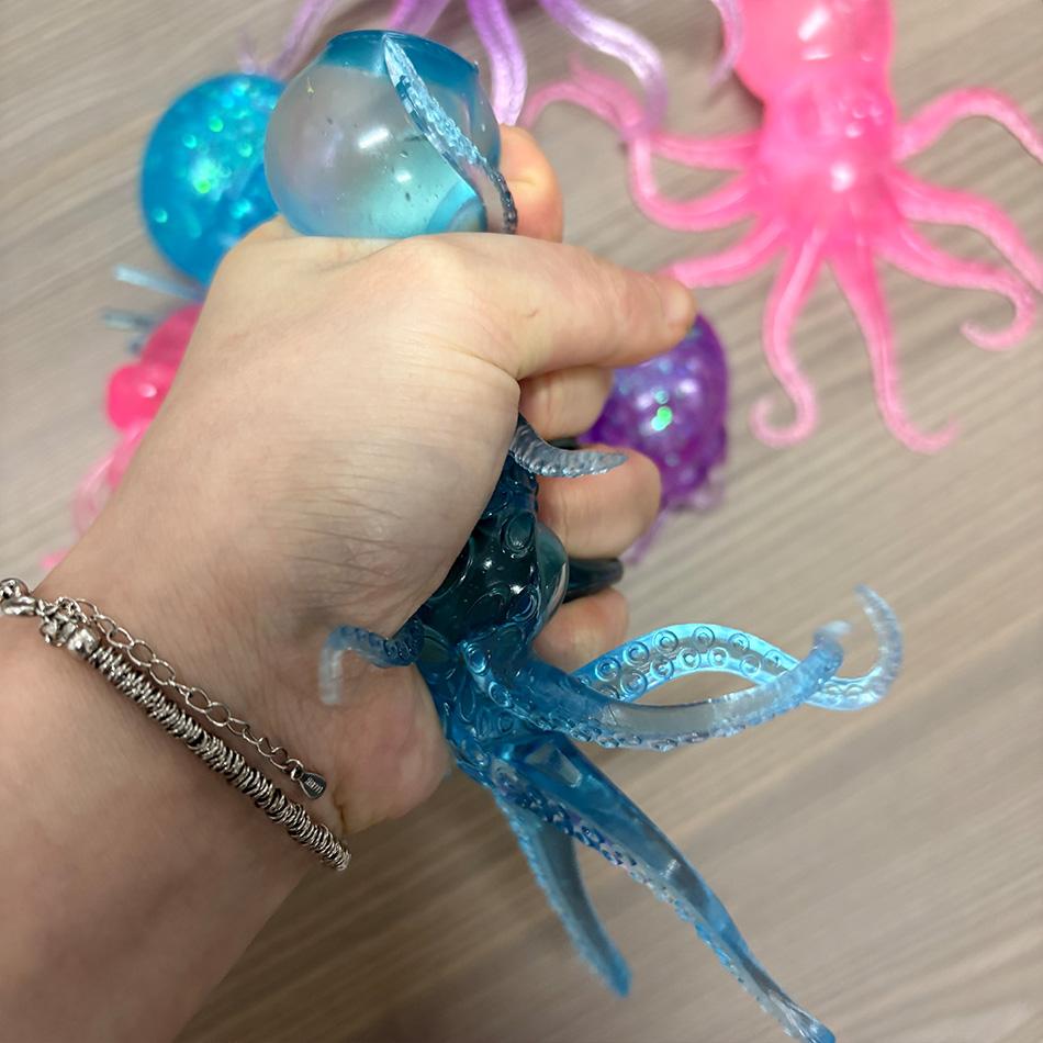 Colorful Octopus Jellyfish-Shaped Sensory Stress Relief Toy New "Nee-Doh" For Anxiety Relief And Focus Improvement