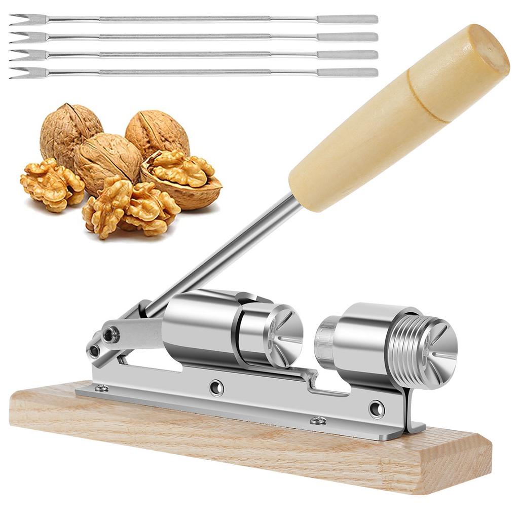 Pecan Nut Cracker Tool Heavy Duty Adjustable Pecan Nut Crackers Desktop Stainless Steel Nutcracker for Walnuts Pecans Hazelnuts