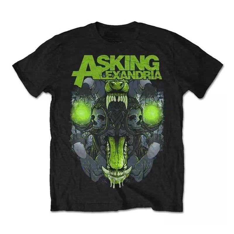 New Asking Alexandria band Killer Robot print cotton Hot sale Unisex Tshirt Summer fashion New Oversized neck Tshirt