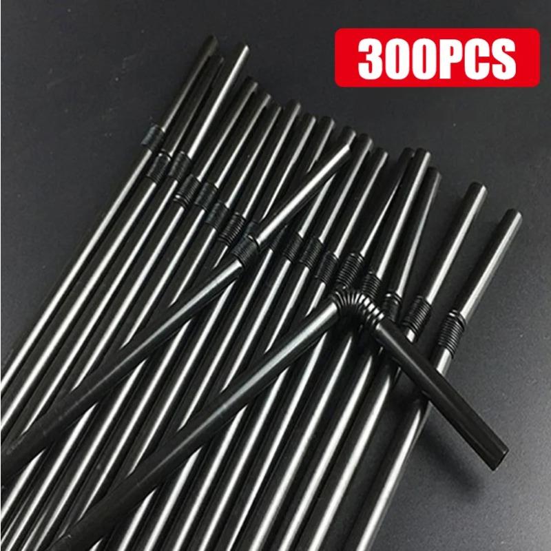 100Pcs Colorful Bendable Straw Drinking Kunststof Straw for Milk Tea Bar Party Rietjes Drinking Wedding Kitchen Beverage Straws