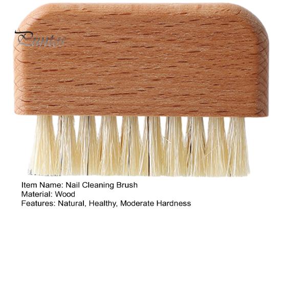 Bristle Nail Brush Solid Wood Gentle Cleaning Tool Removes Stains Convenient Nail Cleaning Brush for Hands Nails