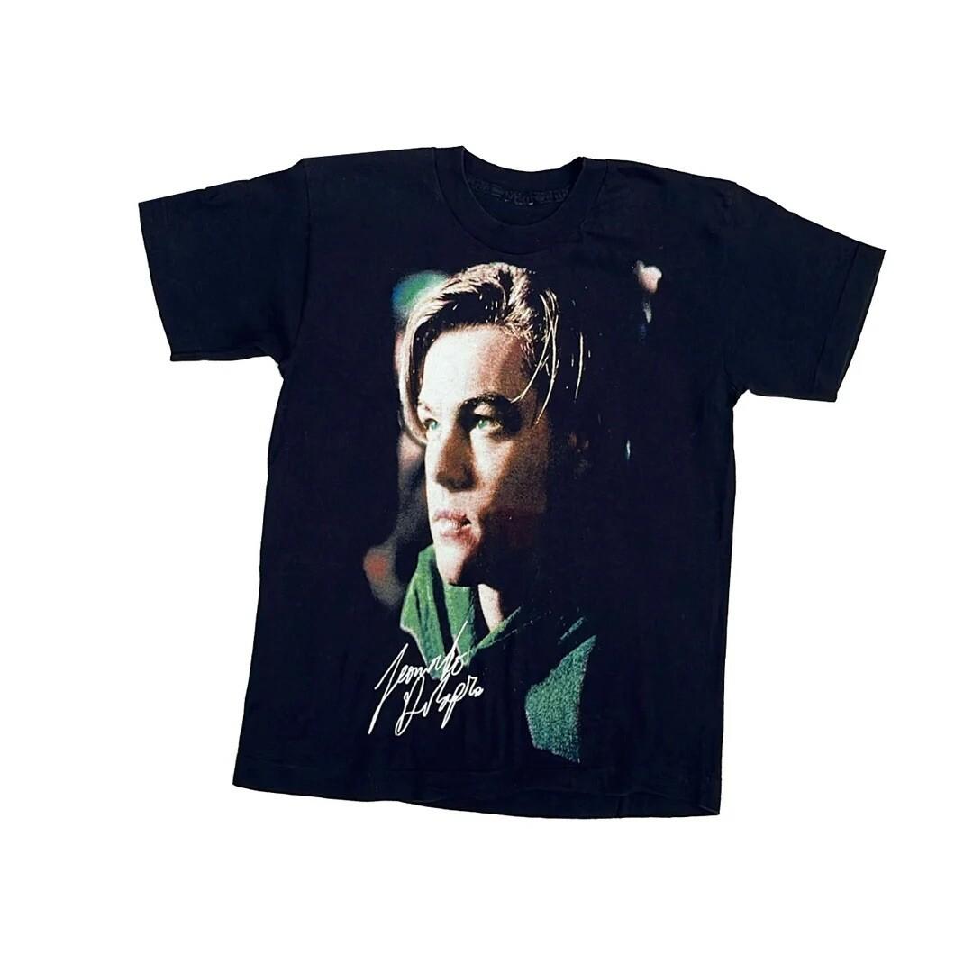 Leonardo DiCaprio 1990 90s Vintage Titanic Movie Portrait Promo Graphic Unisex T-Shirt M