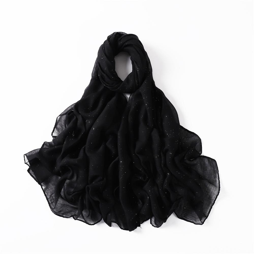 New Summer Shiny Voile Cotton Linen Women Scarf Girls Solid Sunscreen Thin Scarves Soft Foulard Shawl Casual Female Wrap Shawls