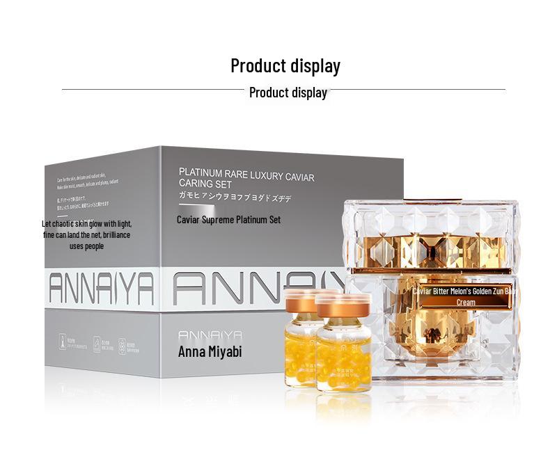 Set de Cuidado de la Piel con Caviar: Hidratante Reafirmante Antiarrugas para Líneas Finas - Crema Nutritiva, Refrescante, No Grasosa.