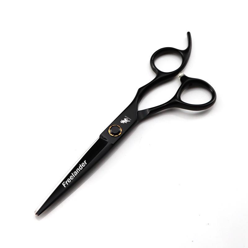 6-Inch Black Baking Varnish Serrated Thinning Hairdressing Scissors