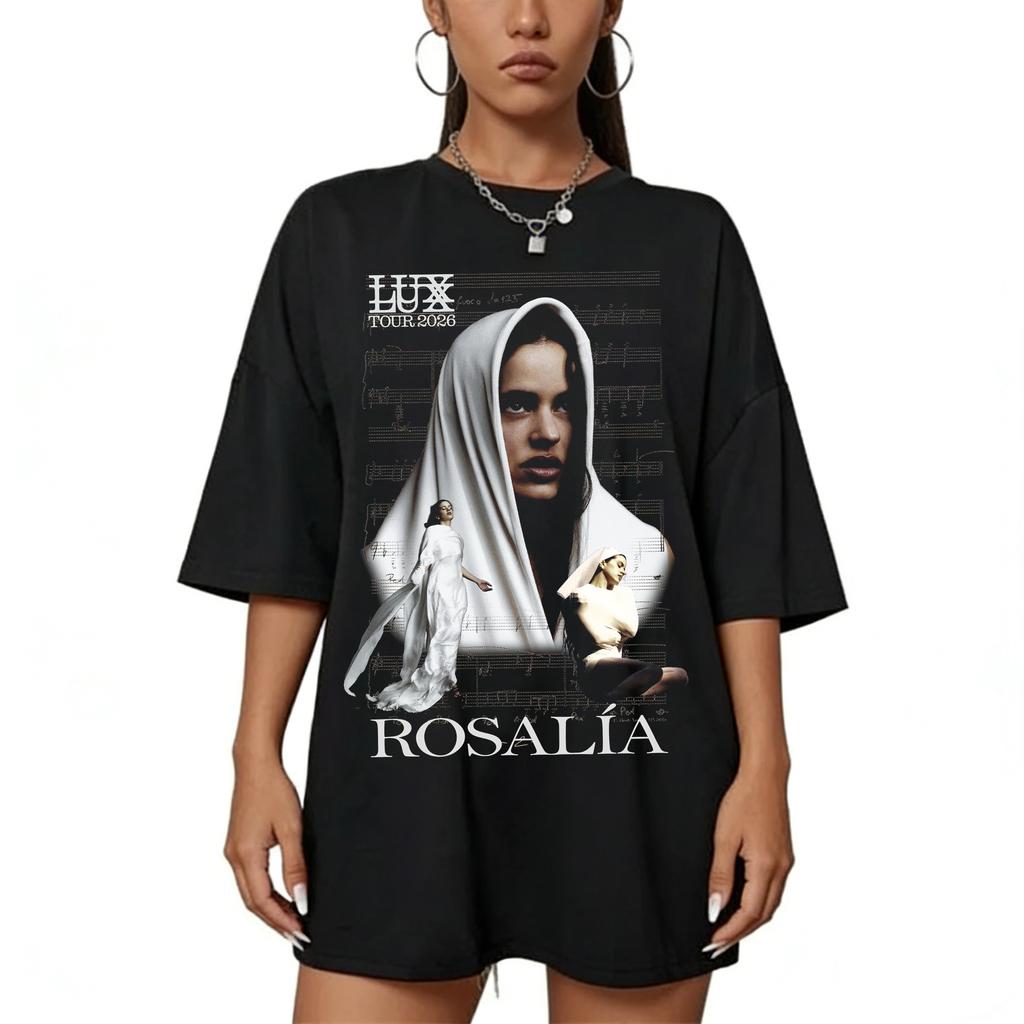 Rosalia Lux Tour 2026 Tshirt Vintage Graphic Print Cotton Tee Rosalia Tshirt Retro Fan Gift For Unisex And Unisex Fashion Tee Tops