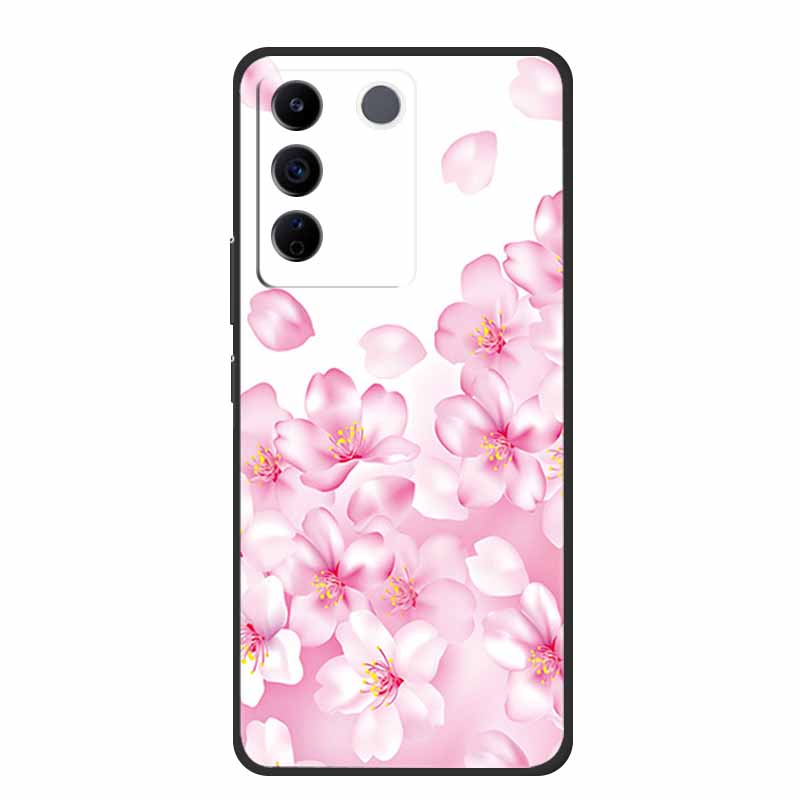 For Vivo V27e Case Cute Cartoon Cat Black Silicone Soft Phone Case For Vivo V27 Pro V27e Back Cover Cases V 27 E Pro Funda Coque