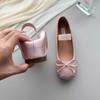 Inner Height Increase · French Retro Bow Word with Shallow Mouth Flat Bottom Ballet Single Shoes Women's Four Seasons