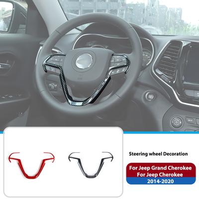  ABS Decorazione Volante Copertura Adesivo Misura Per Jeep Grand Cherokee Per Jeep Cherokee 2014-2020 Accessori Per Interni Auto