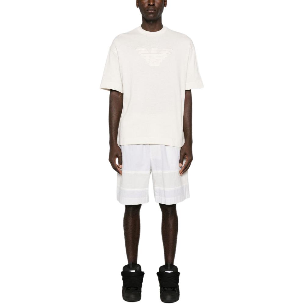 Emporio Armani SS24 Logo Round Neck Pullover Short Sleeve T-Shirt Men tops White 3D1T93-1J0EZ-0152