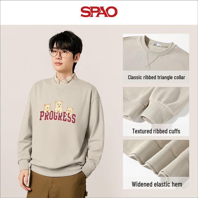 SPAO Women's Three Cats Graphic Pullover Sweatshirt