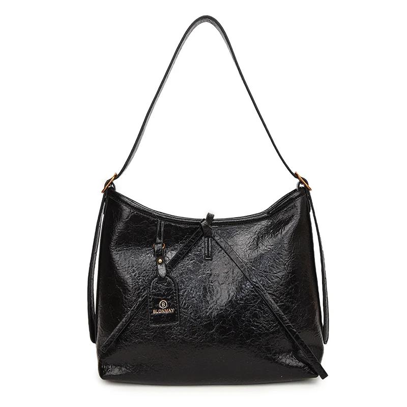 Large Capacity PU Leather Shoulder Bag  Armpit Crossbody  Casual Commuting  Shopping and Going Out  Handbag