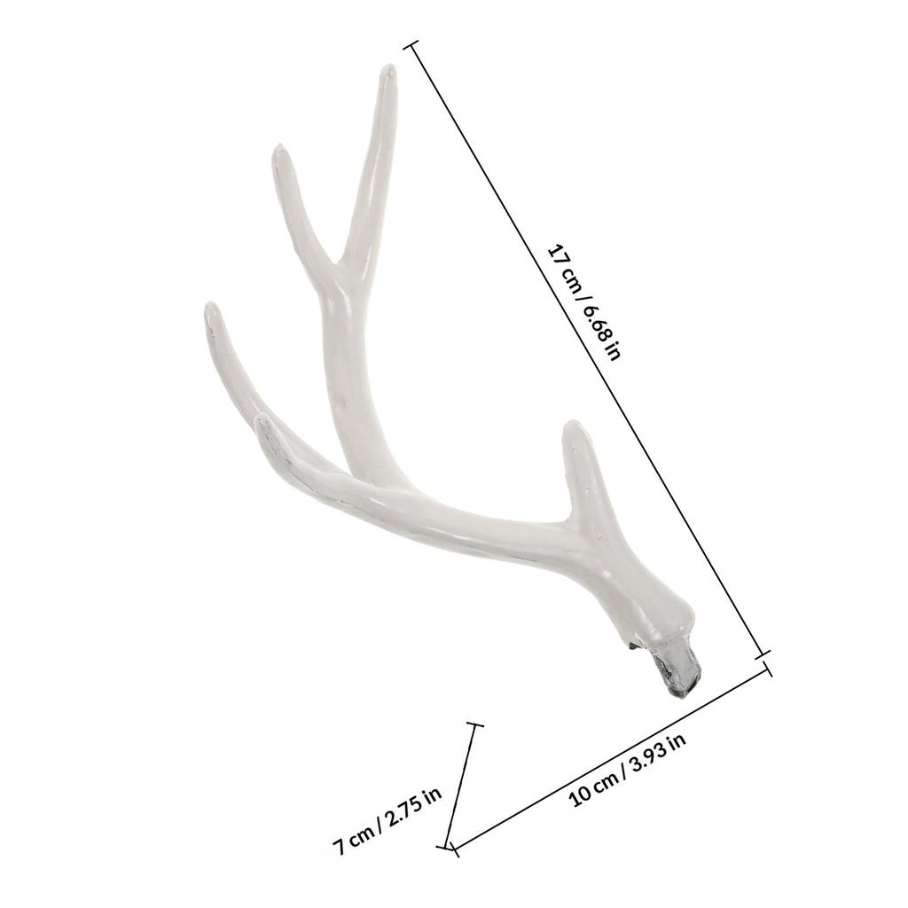 1Pair White Deer Antlers Realistic Christmas Props 17Cm DIY Holiday Decorations Cosplay Party Accessories Headband