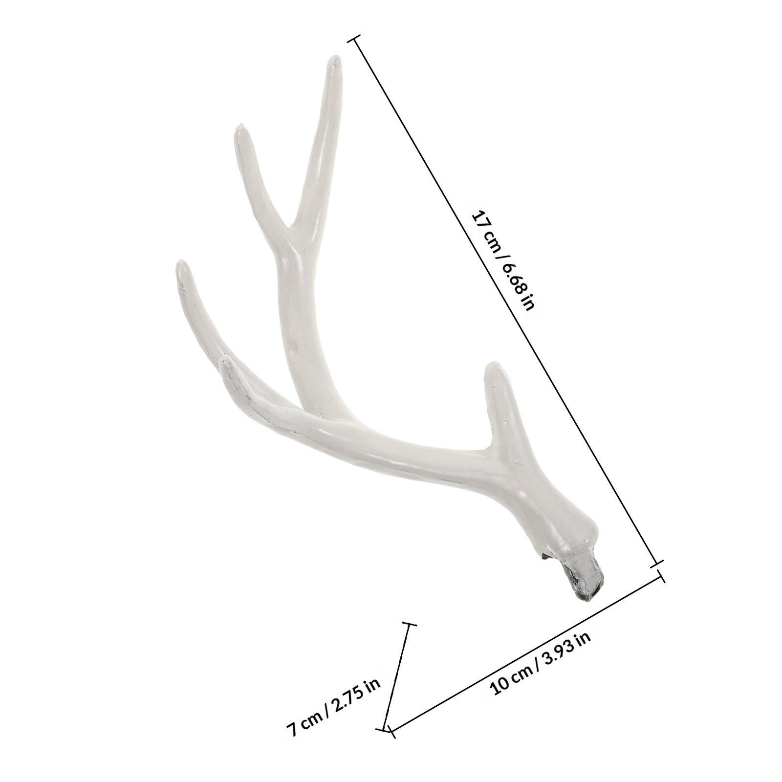 

1 Pair White Deer Antlers Realistic Christmas Photography Props 17Cm Holiday Cosplay Party Decoration Accessories бежевый