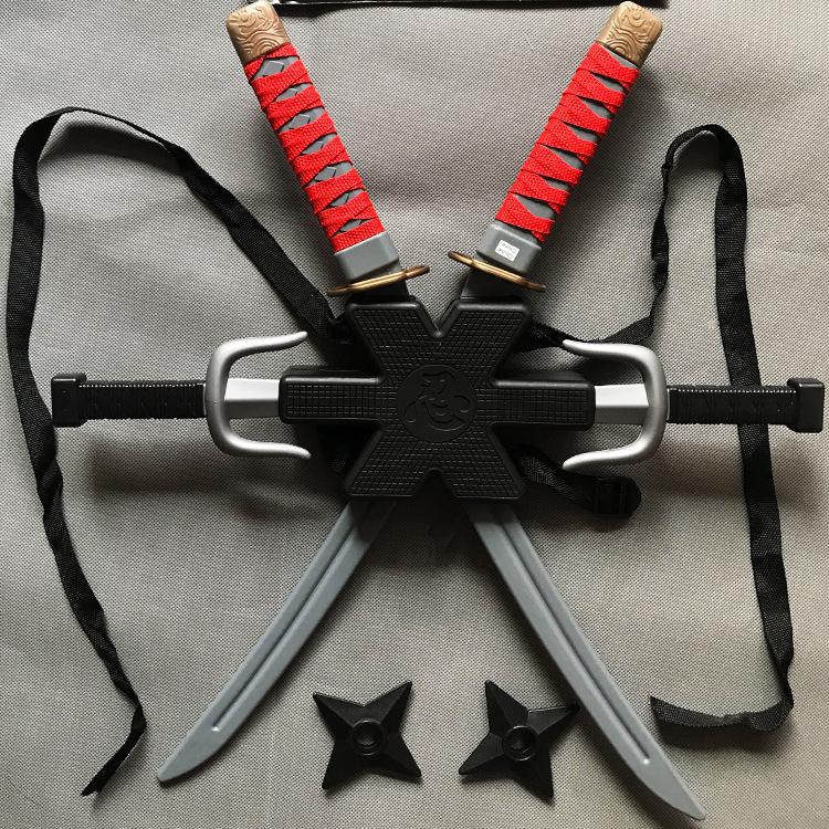 7-Piece Samurai & Ninja Toy Set: Swords, Daggers, Deadpool Cosplay Props