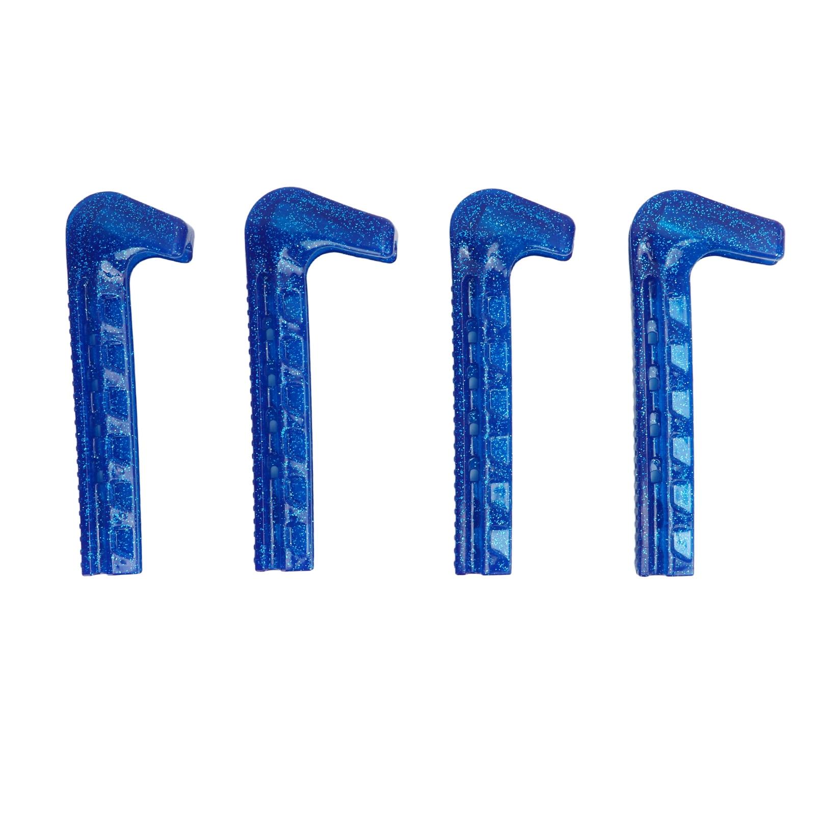 

4 шт. Защиты для коньков Противоскользящие Мягкий пластик Регулируемые Чехлы для лезвий хоккейных коньков для дома Синий