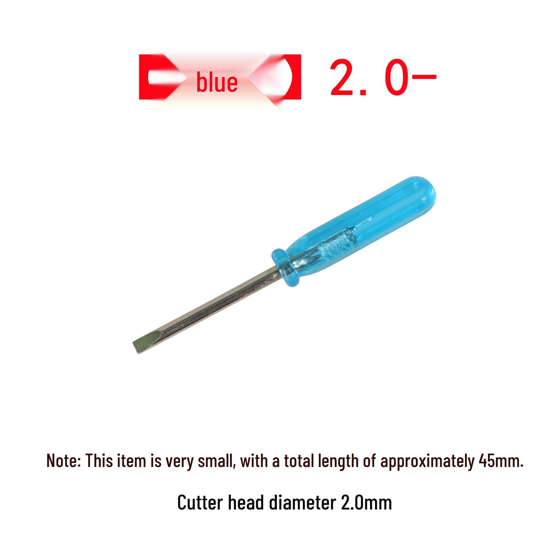 Mini Dual-Use Screwdriver Set: 1.6mm, 2mm, 3.0mm Phillips & Flathead, Blue