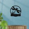 1pc Art Deco Dragonfly Metal Wall Decor Custom Name Sign Rustic Home Ornament