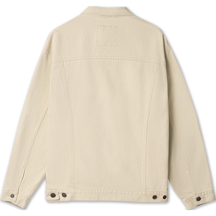 Levis Plain Simple Comfortable Lapel Loose Fit Long Sleeve Denim Jacket Men jackets White A5782-0028