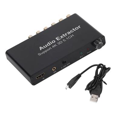 RCA Audio Extractor 4K 3D 5,1 CH HD Multimedia Interface Analog Audio Konverter für PS4 DVD HD TV
