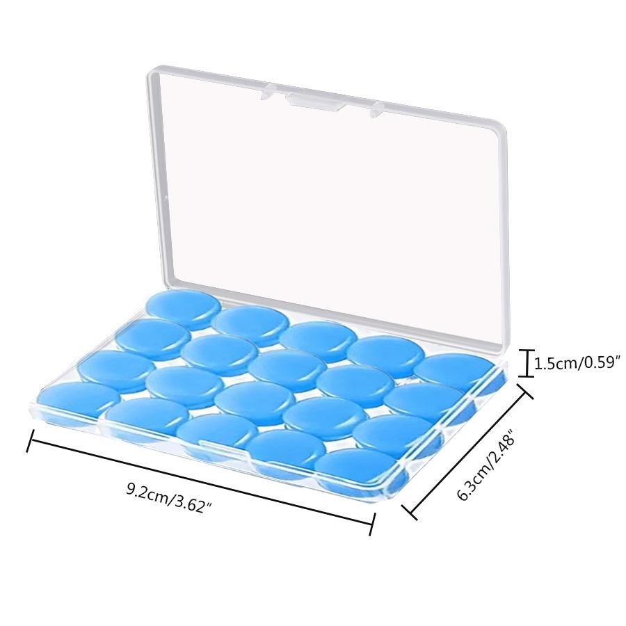 Heart-Shaped Silicone Earplugs Set - 20 Pieces, Noise-Reducing, Perfect for Swimming and Sleep