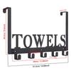 Cast Iron TOWELS Hook, Non Perforated Door Back Clothes Hook, Home Storage Iron Towel Hook