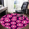 1pc Kiwi Pattern Office Round Area Rug, Under Office Chairs Bedroom Living Room Home Decor, Room Deco, Available in Various Sizes
