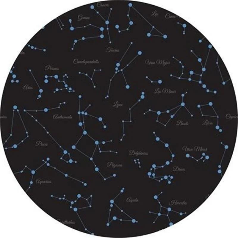 Mystery Constellation Printed Round Carpet Sun and Moon Living Room Rugs Camping Picnic Mats Anti-Slip Yoga Mat for Living Room