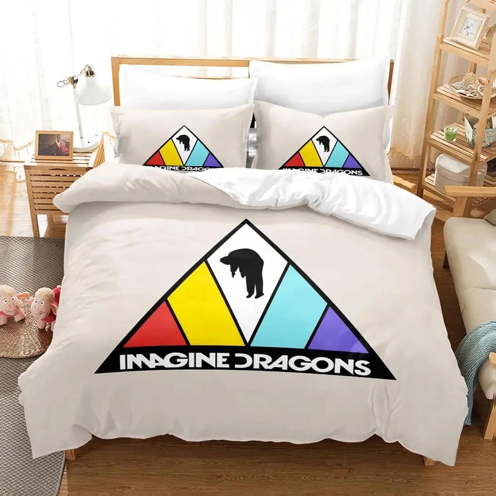 Imagine Dragons Single Double 3D Printed Bedding Set For Boys Bedroom Queen King Size Quilt Cover Pillowcase