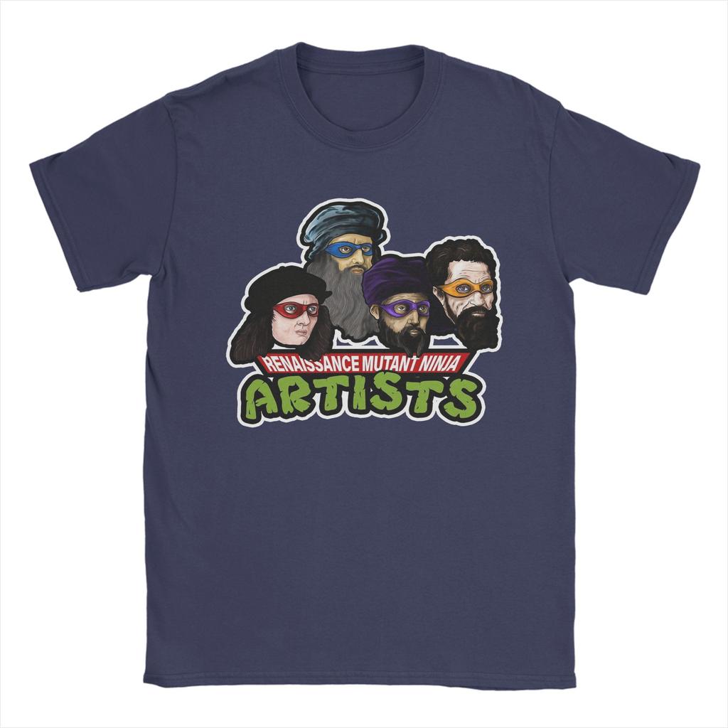 Herr T-shirts Vetenskap Sköldpaddor Unik 100% Bomull T-shirt Kortärmad Mutant Ninja Renässans T-shirts Rundhals Toppar