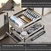 Hantton Titanium Gray Kitchen Cabinet Drawer Organizer