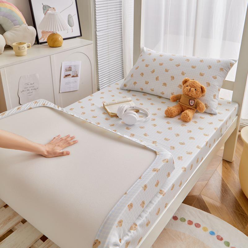 All-Cotton Fitted Sheet: Dustproof, High-Quality Single Mattress Protector for All Seasons