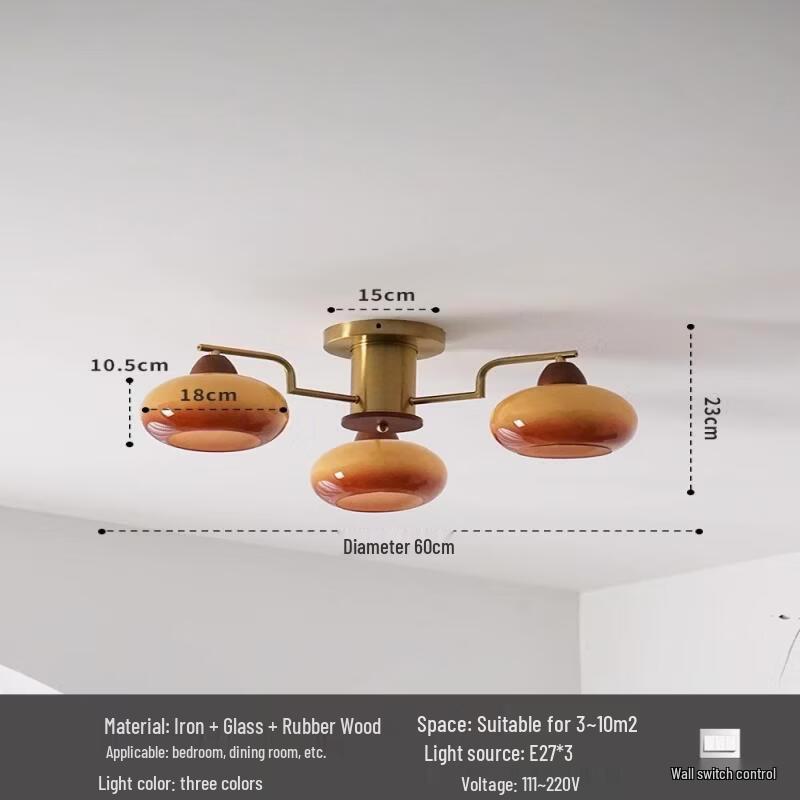 Dream Bubble American Retro Bauhaus Ceiling Light