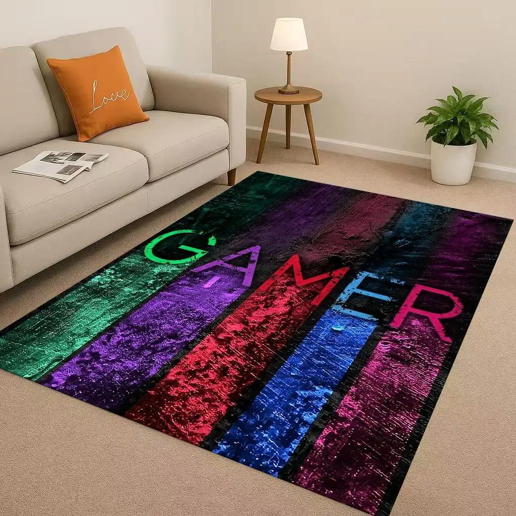 27 Style Game Zone Sign Gamer Controller Living Room Non-Slip Area Rug Carpet For Bedroom Kids Playroom Sofa,Home Decor Doormat