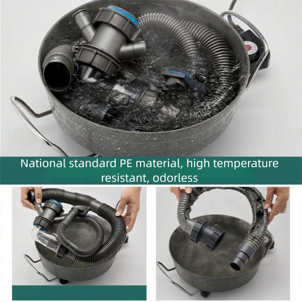 Water Blocking Double Sink Tube Stainless Steel Deodorizing Drain Pipe  Double Sinks