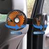 Autositz-Rückenkühlventilator 360-Grad-Drehung Auto-Kopfstützen-Belüftungsventilator USB-Aufladung Doppelkopffächer Nackenkühler Auto-Innenraum