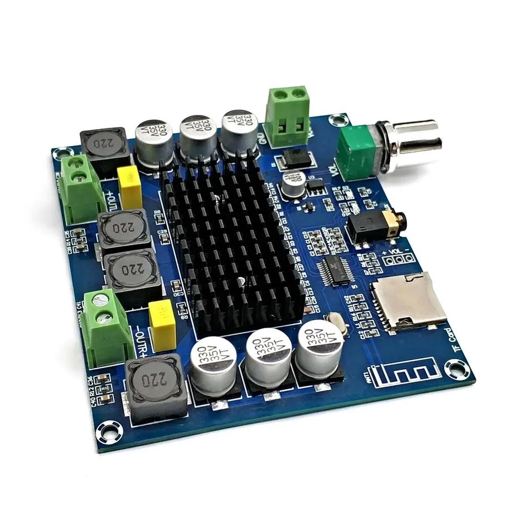 XH-A105 Sound Amplifier Board Bluetooth-compatible TDA7498 High-power Audio Module Supports AUX for Speakers Home Theater DIY