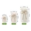 Integrated Plastic Vase with Artificial Flowers and Hemp Rope Tie, Imitation Ceramic Ornament for Living Room.