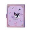 Sanrio 913952 Exciting Sticker & Sticker Notebook, Kuromi Storage, Charm Included, Sticker Mount, Stick and Peel, Case with Slider, Letter Style Memo