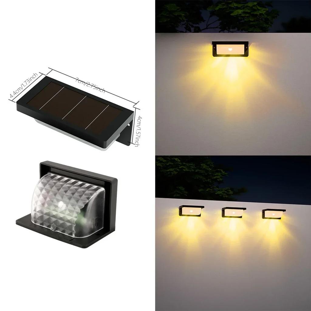 Waterproof Outdoor Solar LED Wall Lights Sunlight Lamp For Villa Garden Balcony Fence Stairs Porch Decor Lighting Clearance