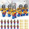 36 Mittelalterliche Soldatenpuppen 1801 Antike Römische Ritter Figur Kinder Zusammengebaut Bausteine Spielzeug Waffe Langschwert