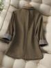 Chic Mini Blazer Autumn Fashion 7/8 Sleeve Cardigan for Women