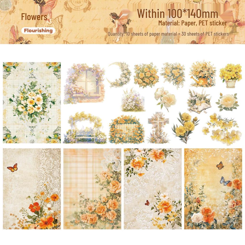 Mengze Series Retro Story DIY Journal Collage Pack - 6 Styles