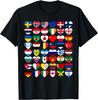 Hearts Flags Collage T-shirt